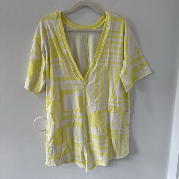 Free People Hot Shot Printed Tee Romper Sunday Market Zest NWT SMALL - Picture 5 of 7